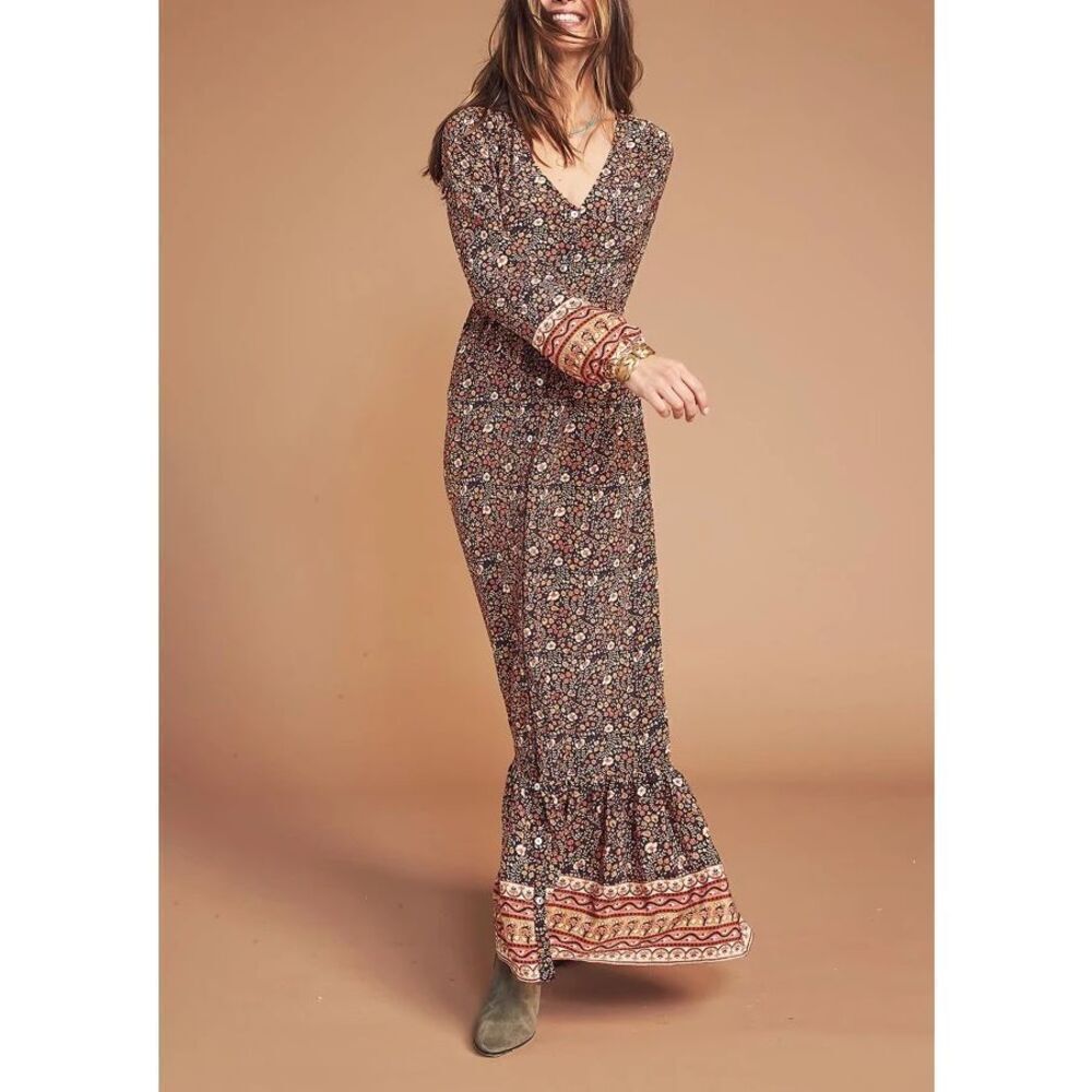 NWT Faherty Small Toluca Bohemian Floral Maxi Dress